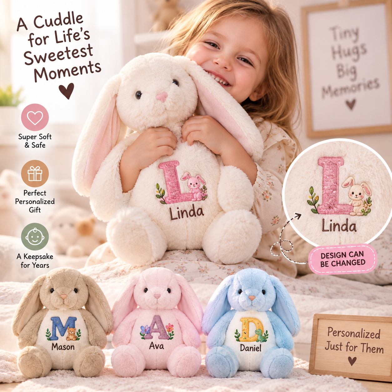 Personalized Cuddle Bunny Plush