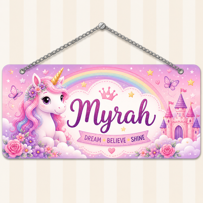 Personalized Kids Door Name Plate